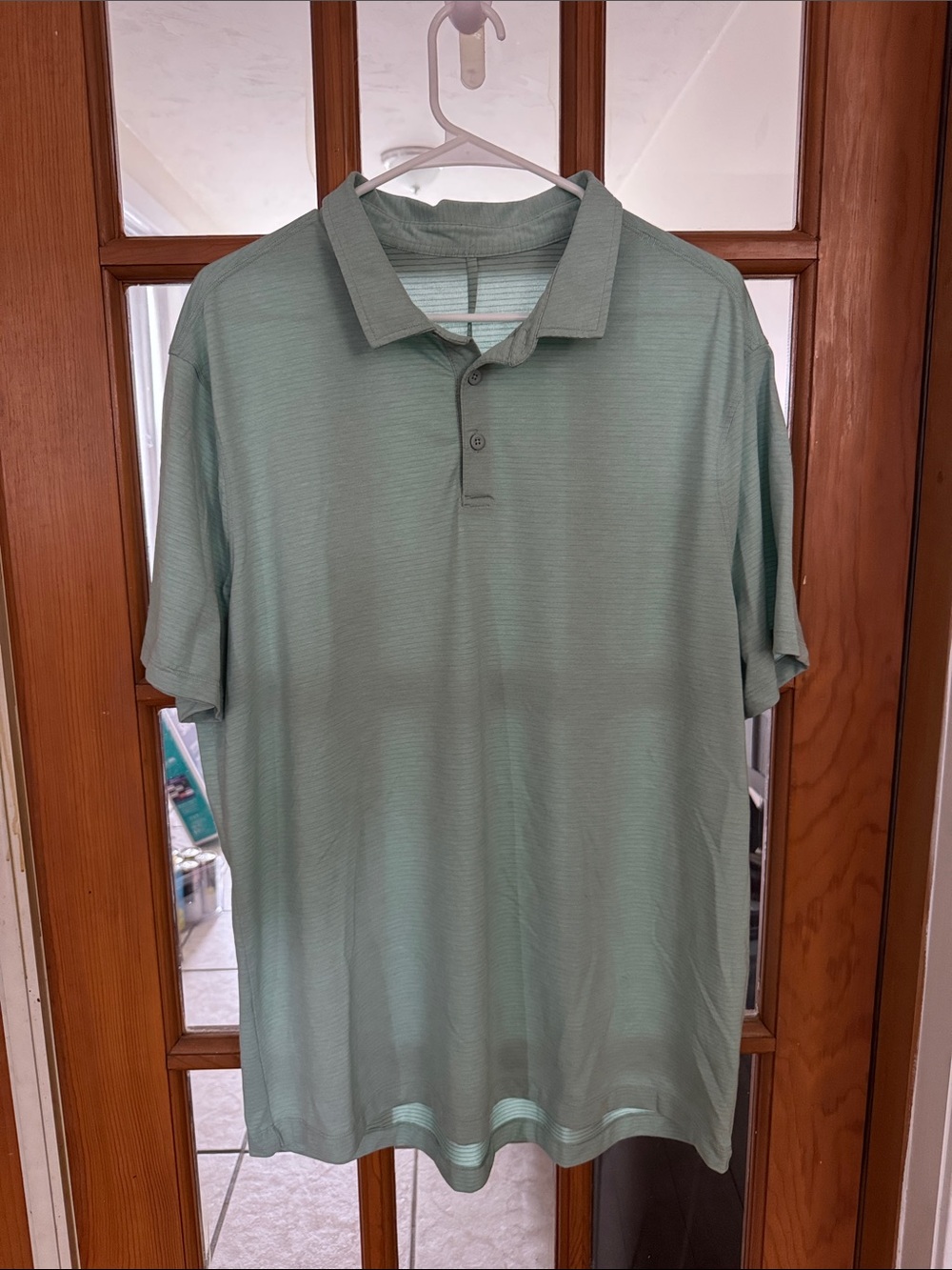 Lululemon Evolution Polo Silverescent Heathered Arctic Green Sizd XL - Picture 1 of 3